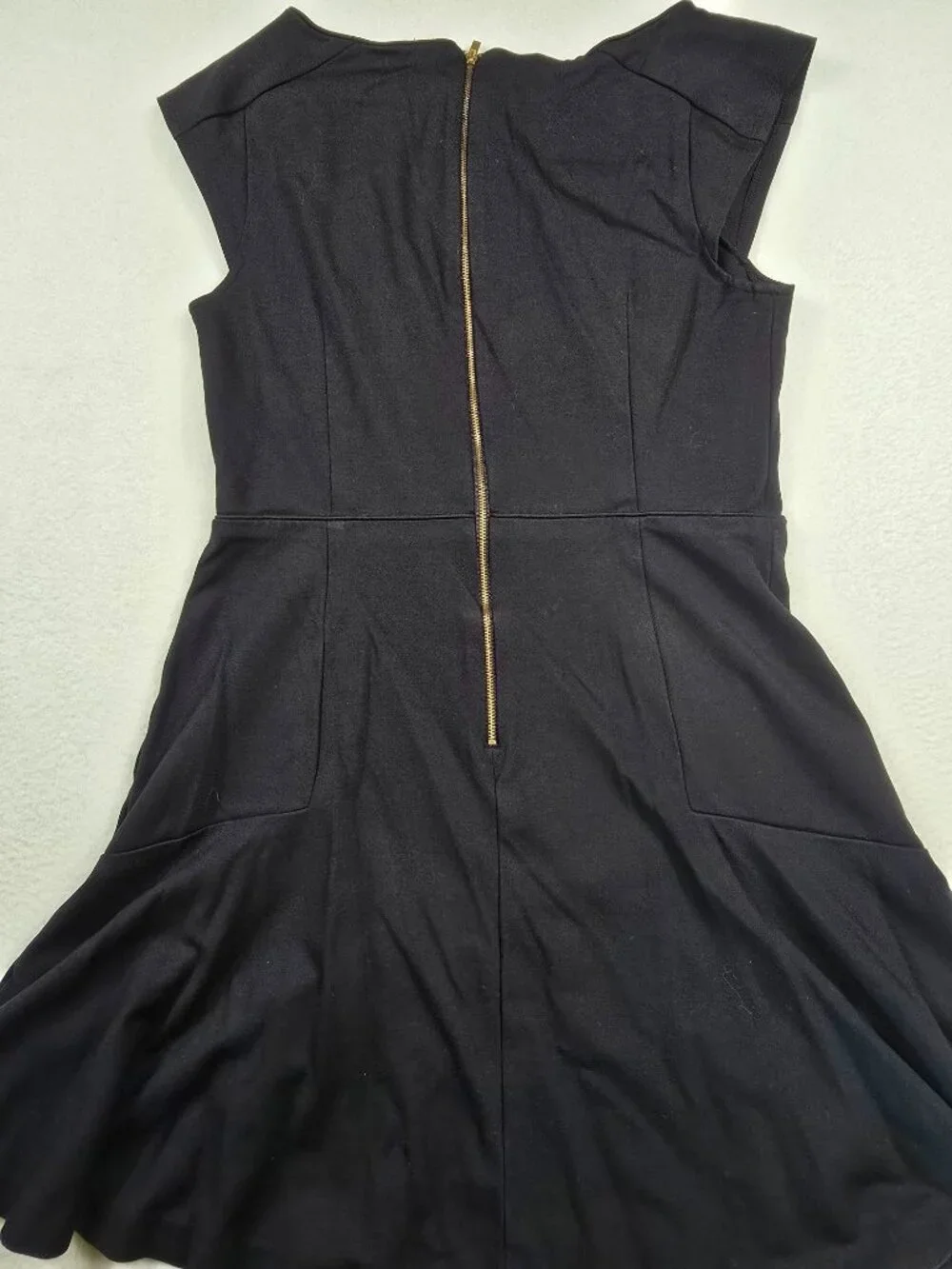 Banana Republic Black Fit & Flare Sleeveless Dress Size 10 - Picture 3 of 4